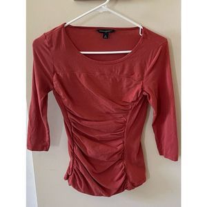Banana Republic Womens Side Ruched 3/4 Sleeve Top XS